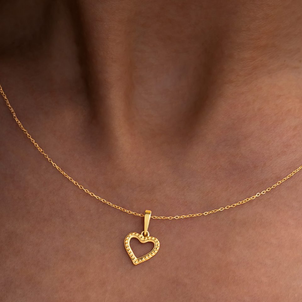 خرید پلاک طلا قلب گوارسه