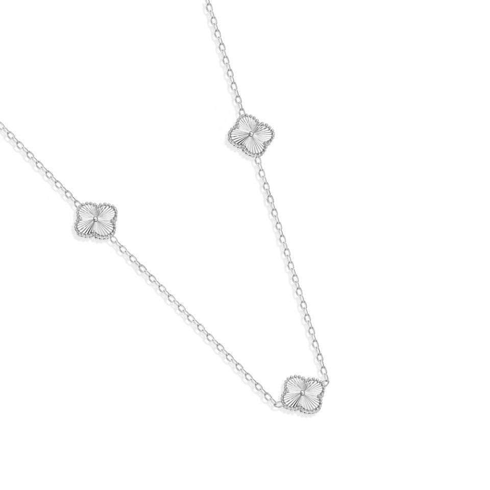 خرید گردنبند طلا ونکلیف الحمبرا تاینی سفید 3