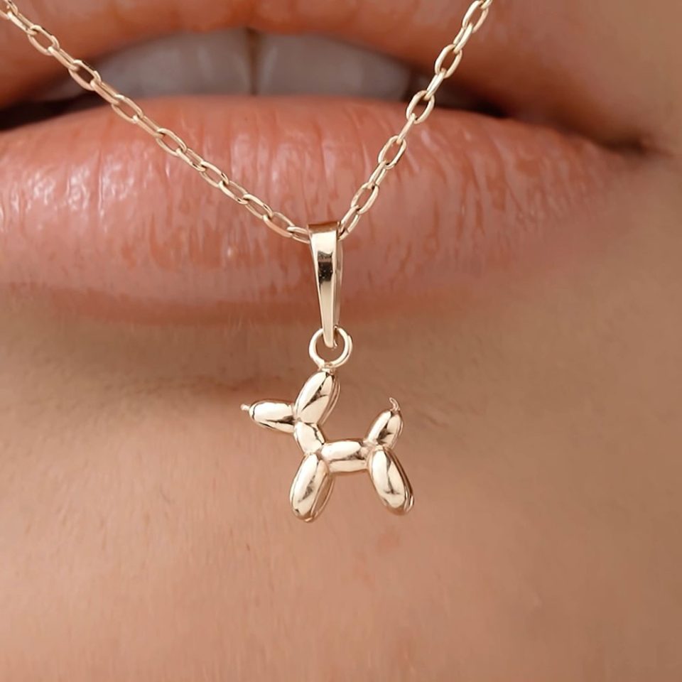 خرید پلاک طلا سگ بادکنکی