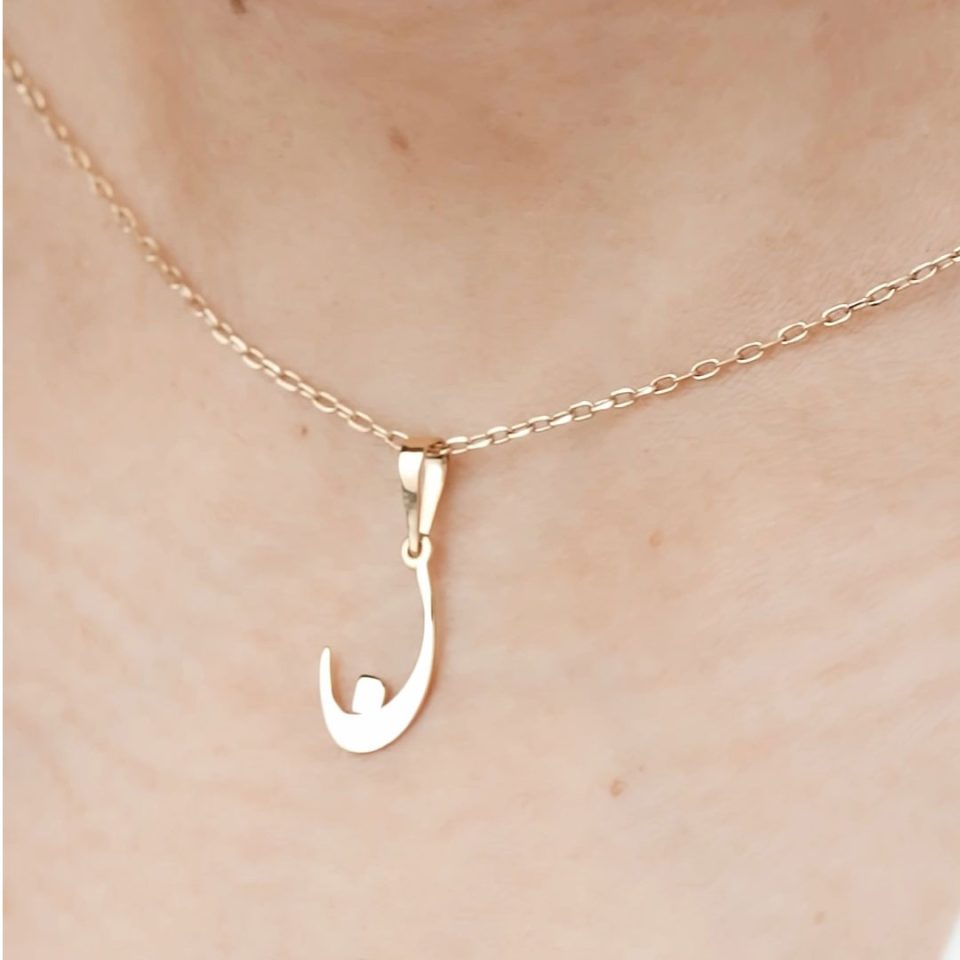 خرید پلاک طلا حروف ن