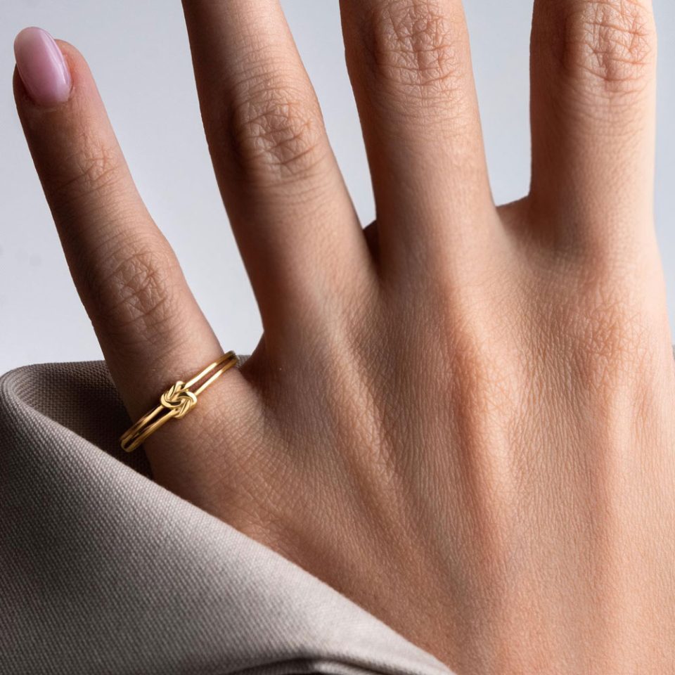 خرید انگشتر طلا طناب