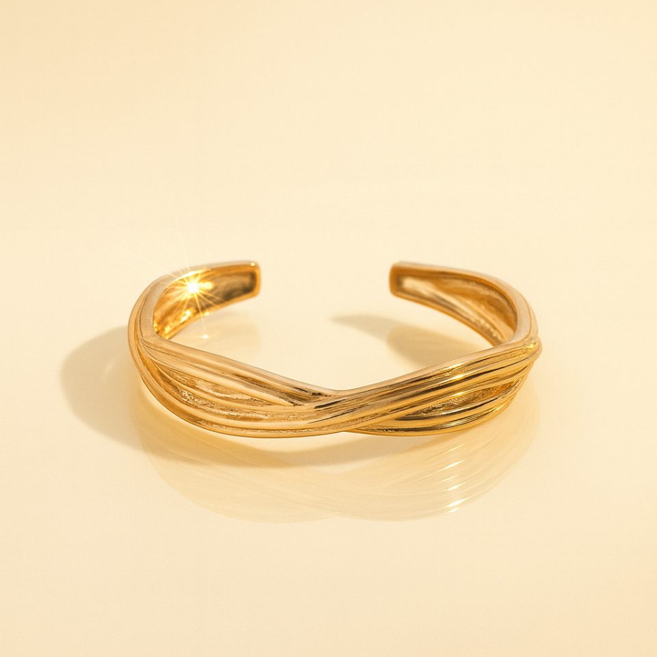 خرید انگشتر طلا گیس بافت