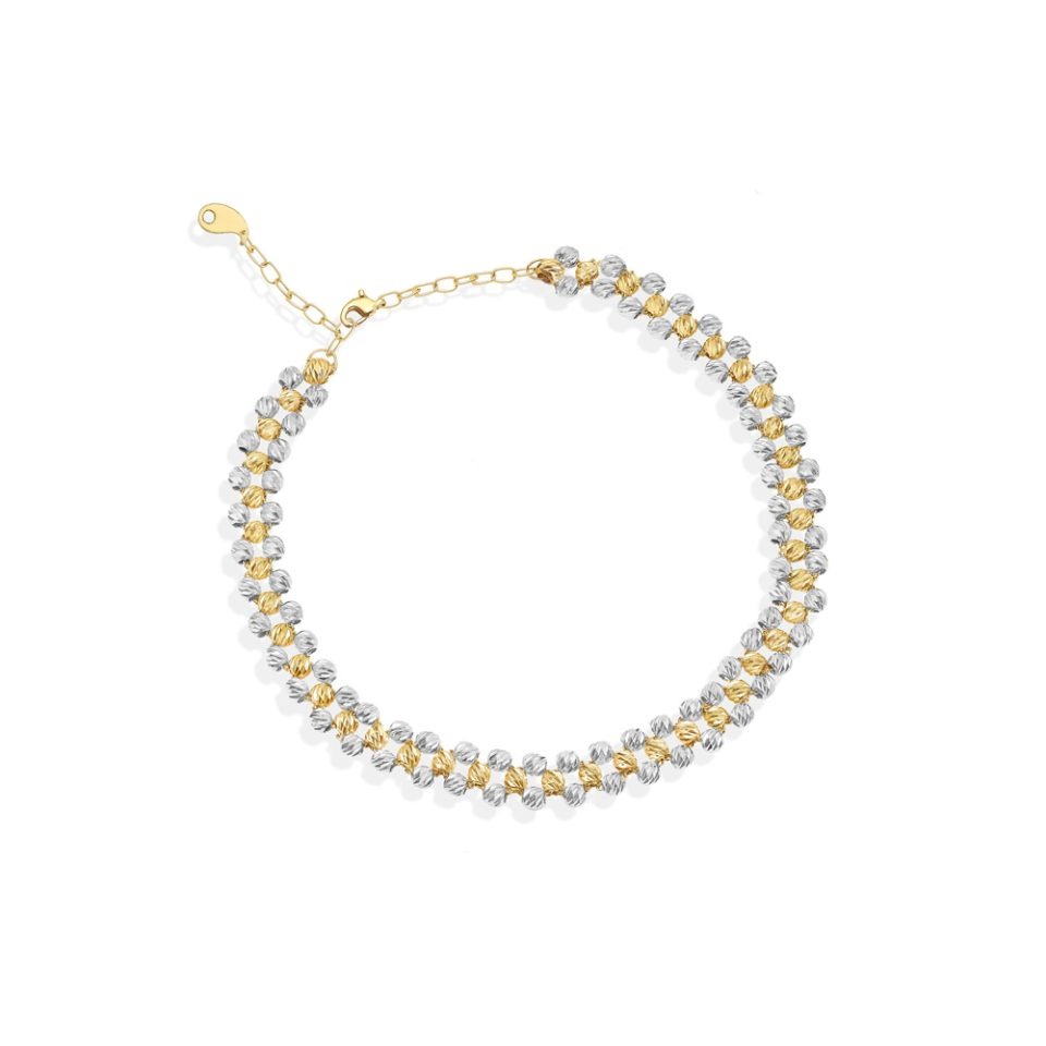 خرید دستبند طلا البرناردو رویال دو رنگ اشکی