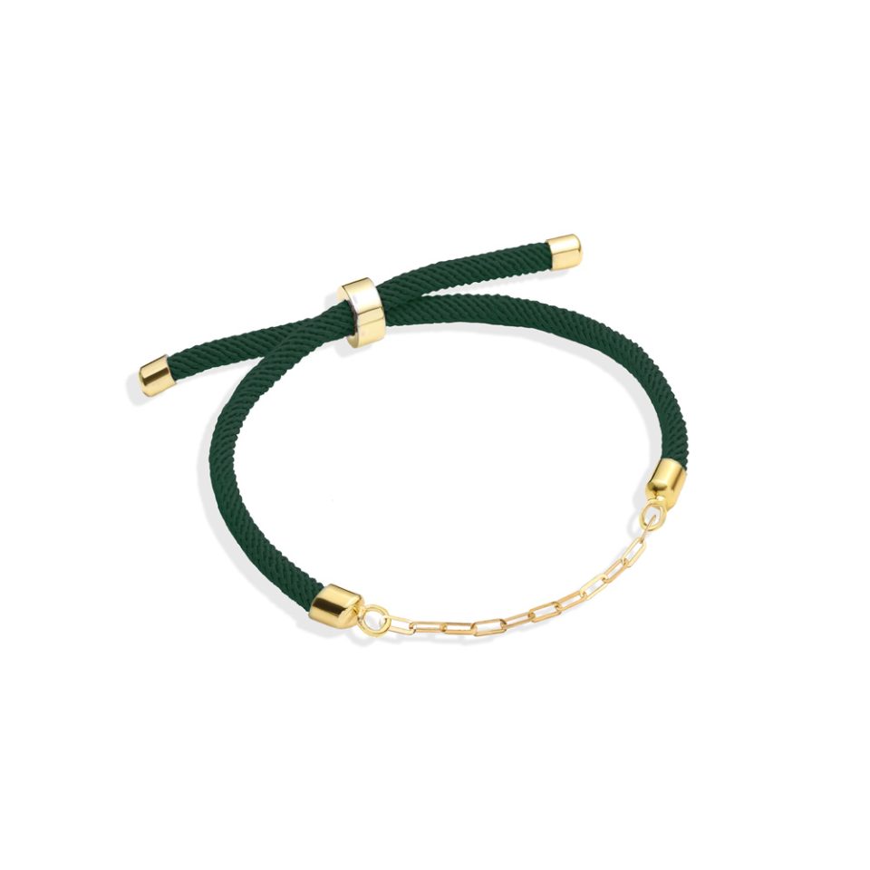 خرید دستبند طلا زنجیر بیضی فانتزی