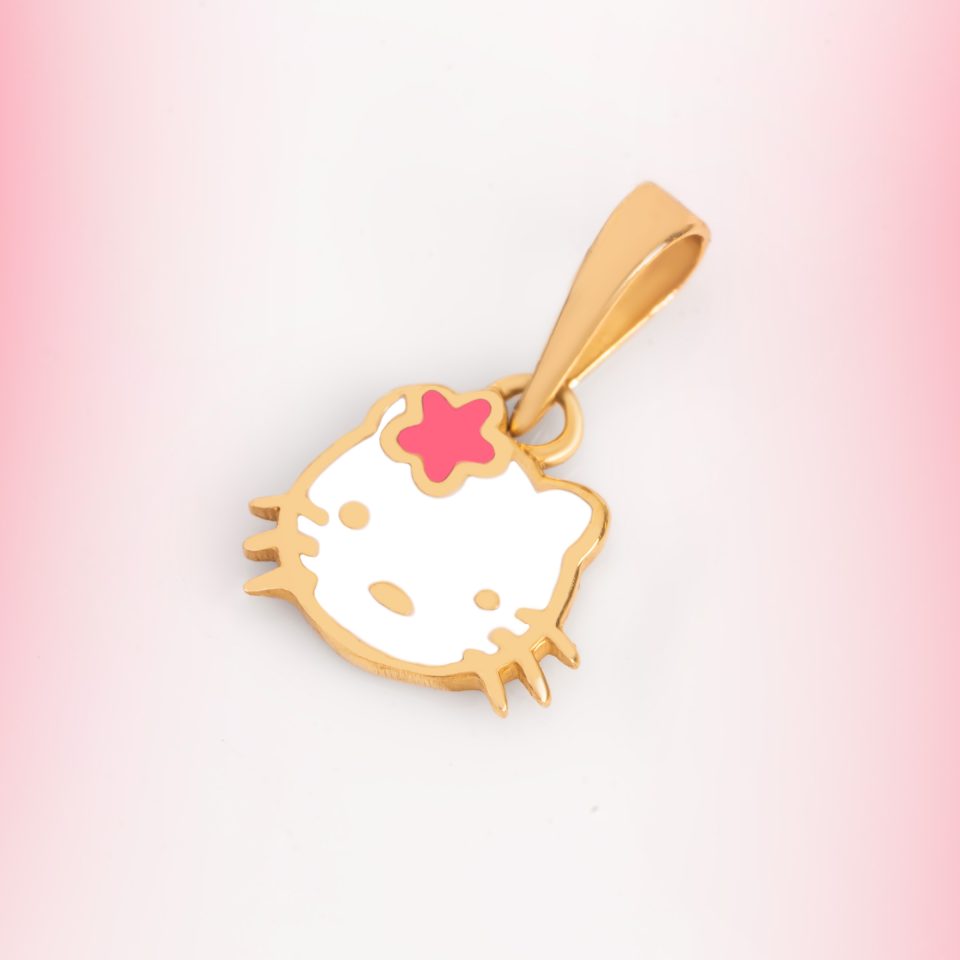 خرید پلاک طلا کیتی و ستاره کیدز