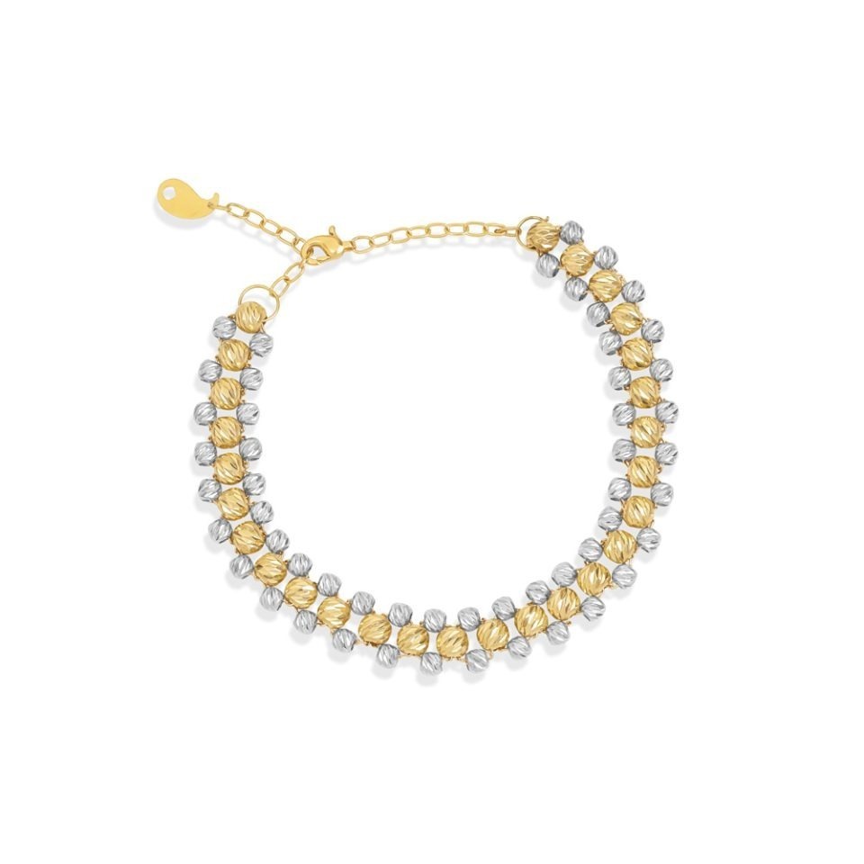 خرید دستبند طلا البرناردو رویال دو رنگ اشکی2