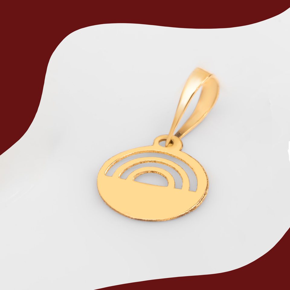 خرید پلاک طلا نیم دایره و کمون