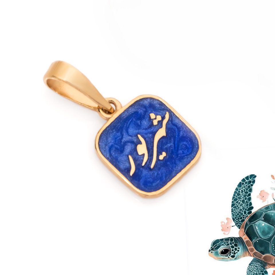 خرید پلاک طلا شهریور سرمه ای