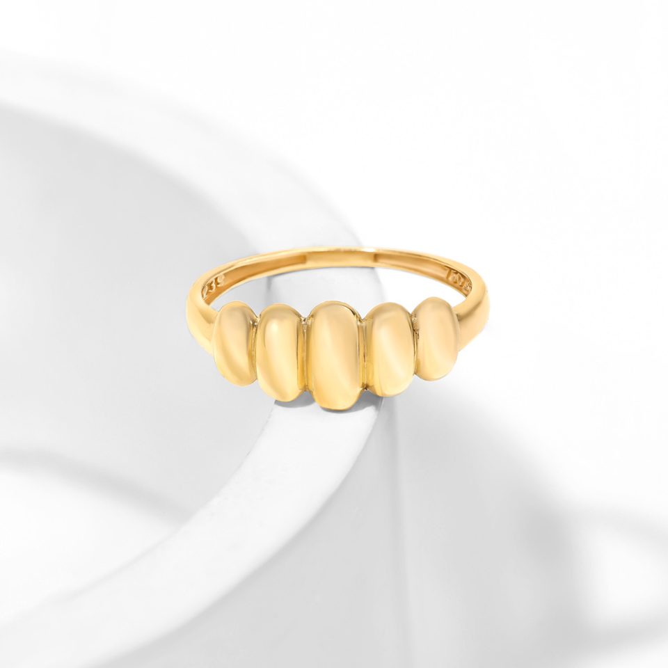 خرید انگشتر طلا گلبرگ دامله