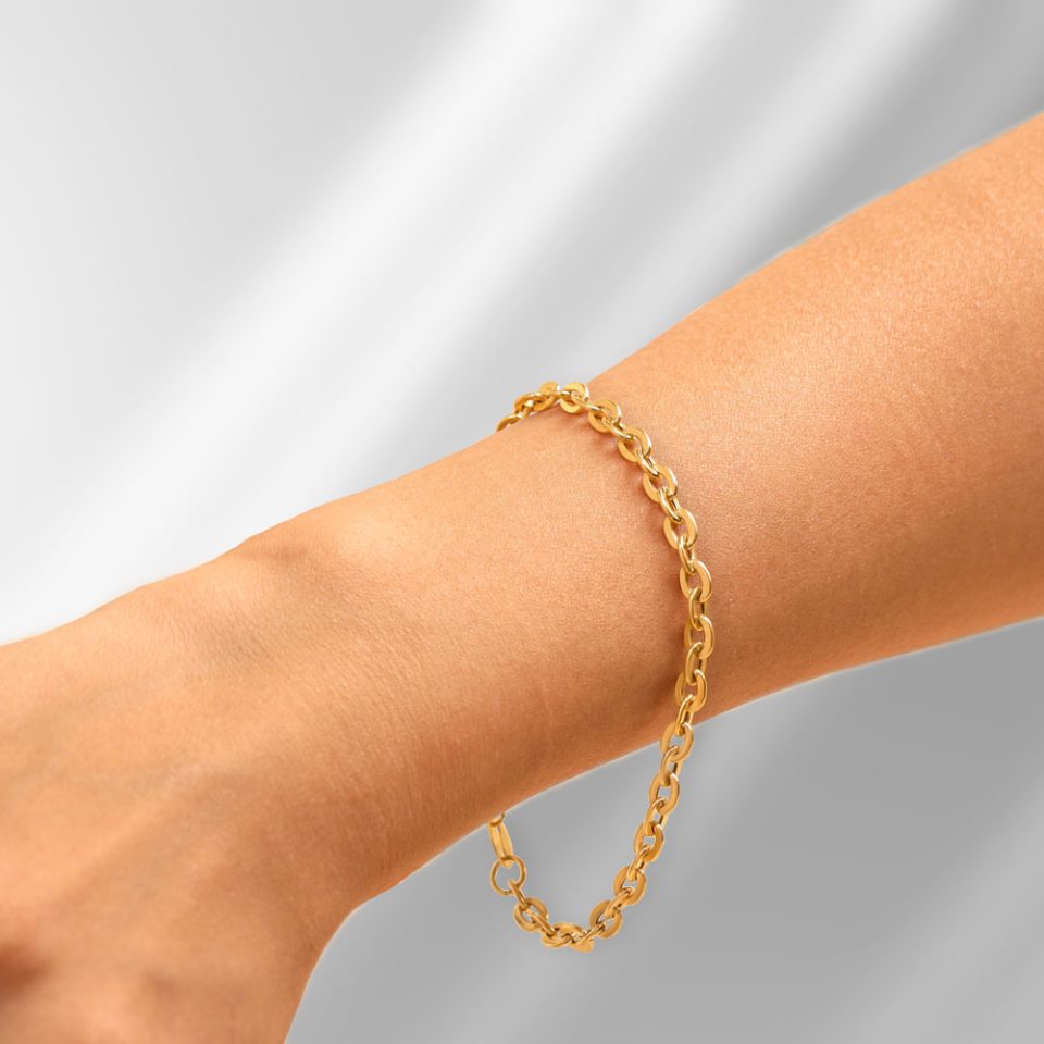 خرید دستبند طلا هرمس مینیمال