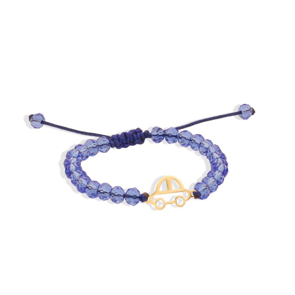 خرید دستبند طلا ماشین سنگی فانتزی