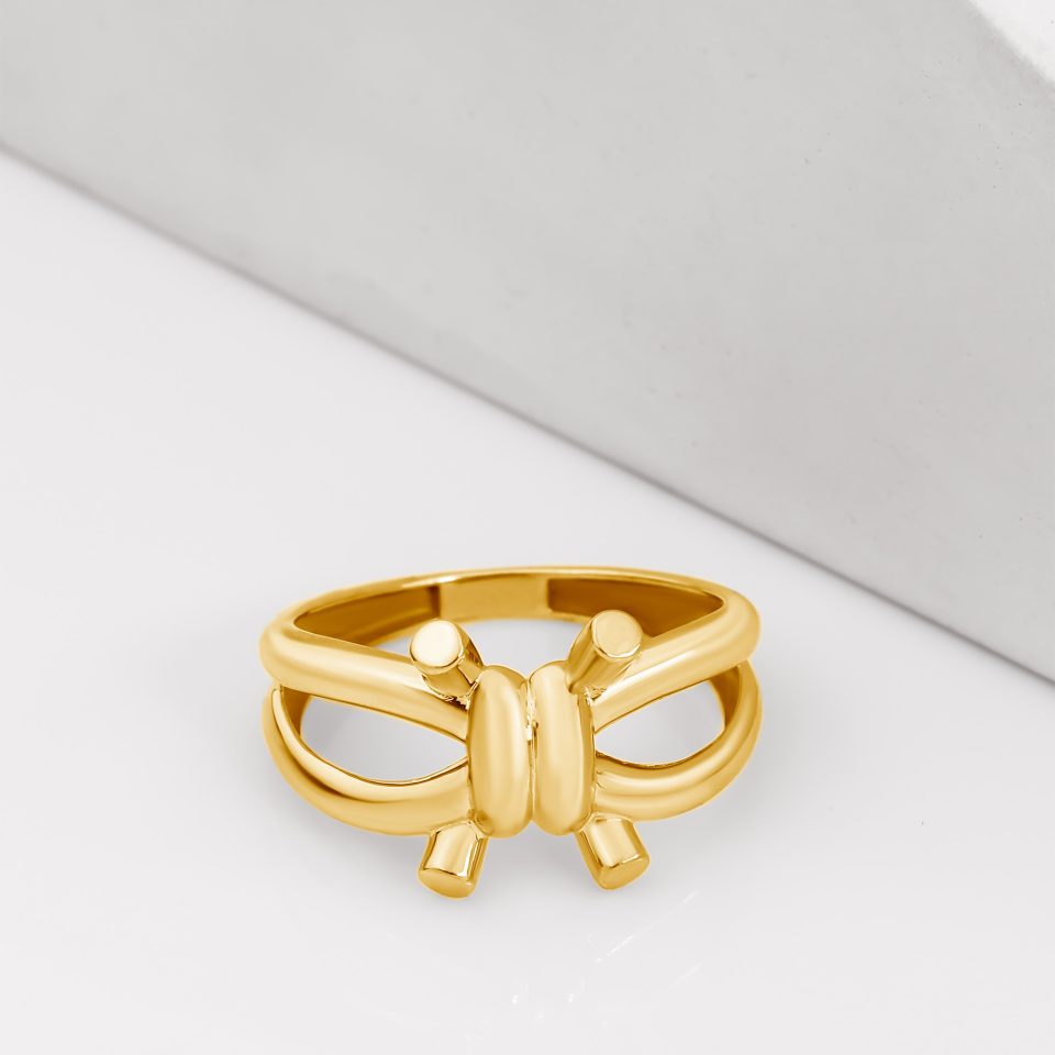 خرید انگشتر طلا گره بولد