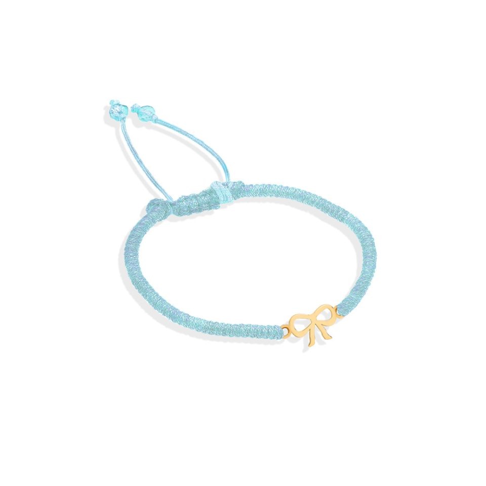 خرید دستبند طلا پاپیون بافت فانتزی