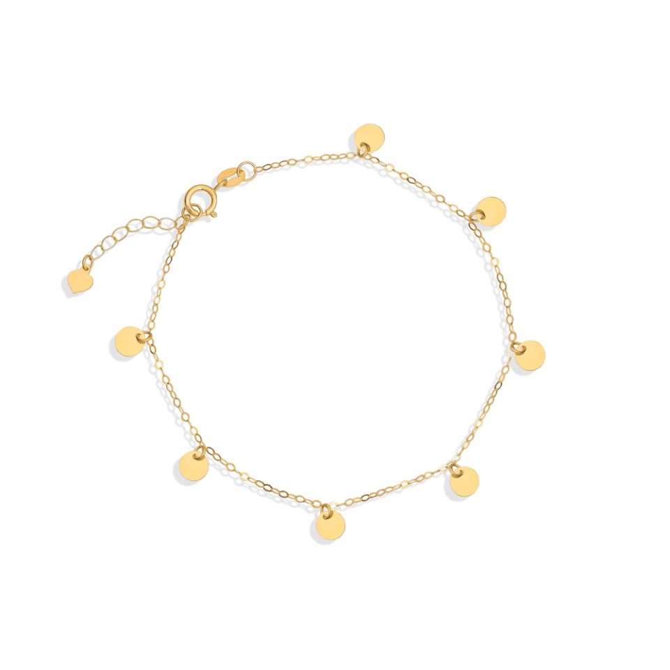 خرید دستبند طلا آویز هشت سکه