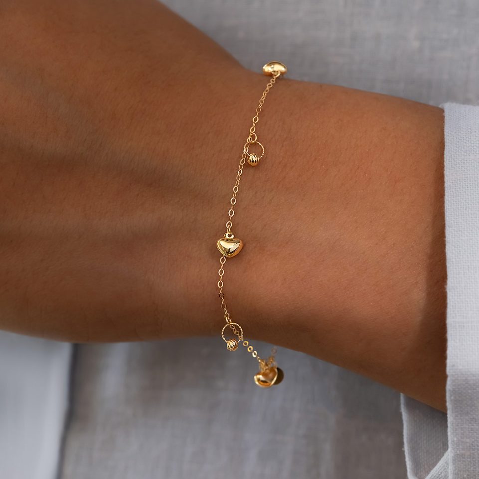 خرید دستبند طلا آویز قلب البر سکه