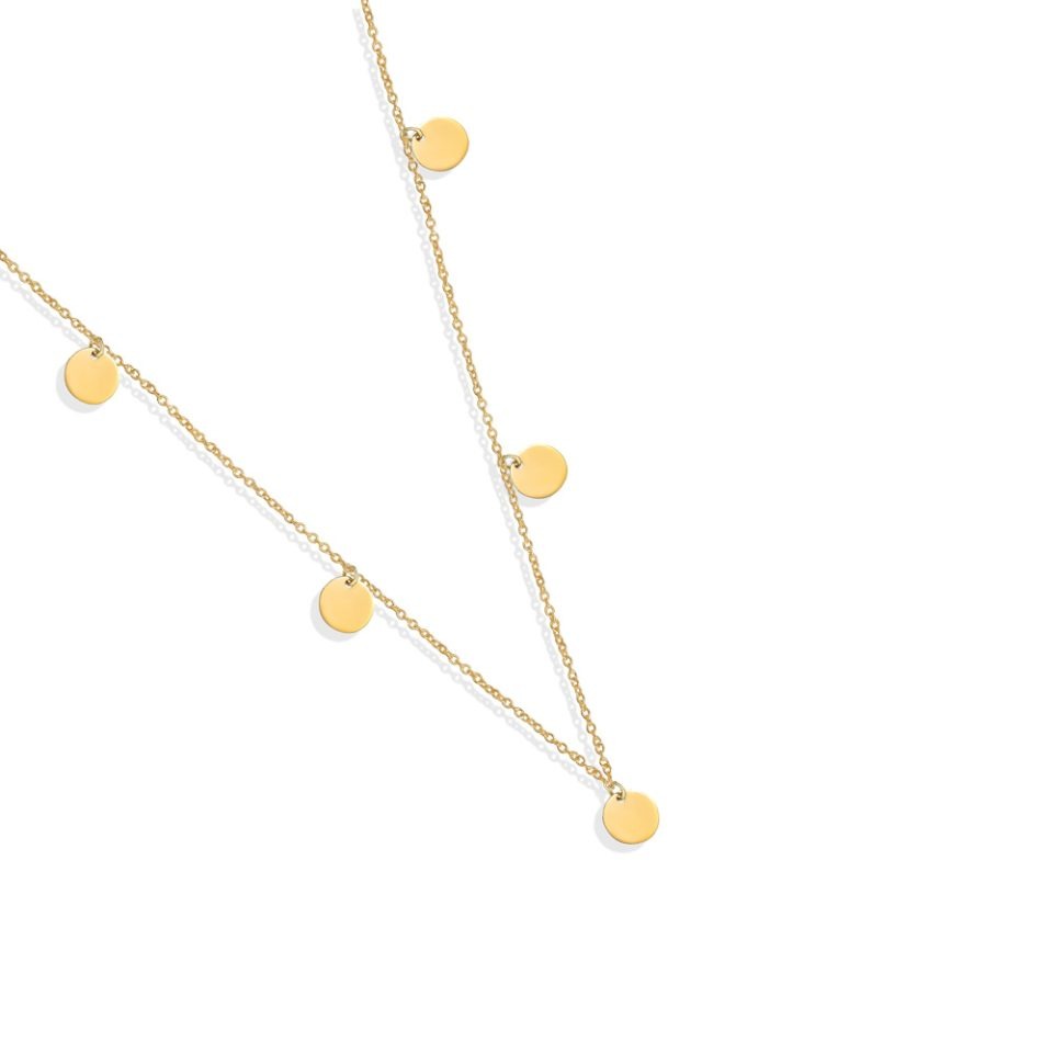 خرید گردنبند طلا آویز سکه مینی 5