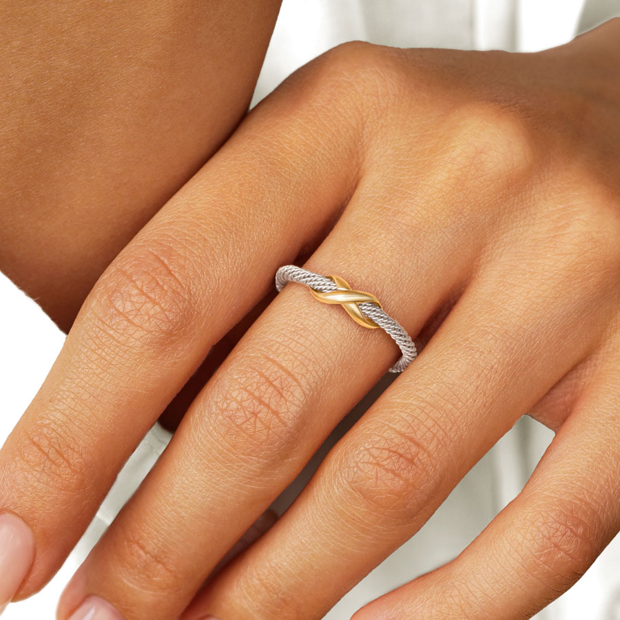 خرید انگشتر طلا مت سفید و یورمن