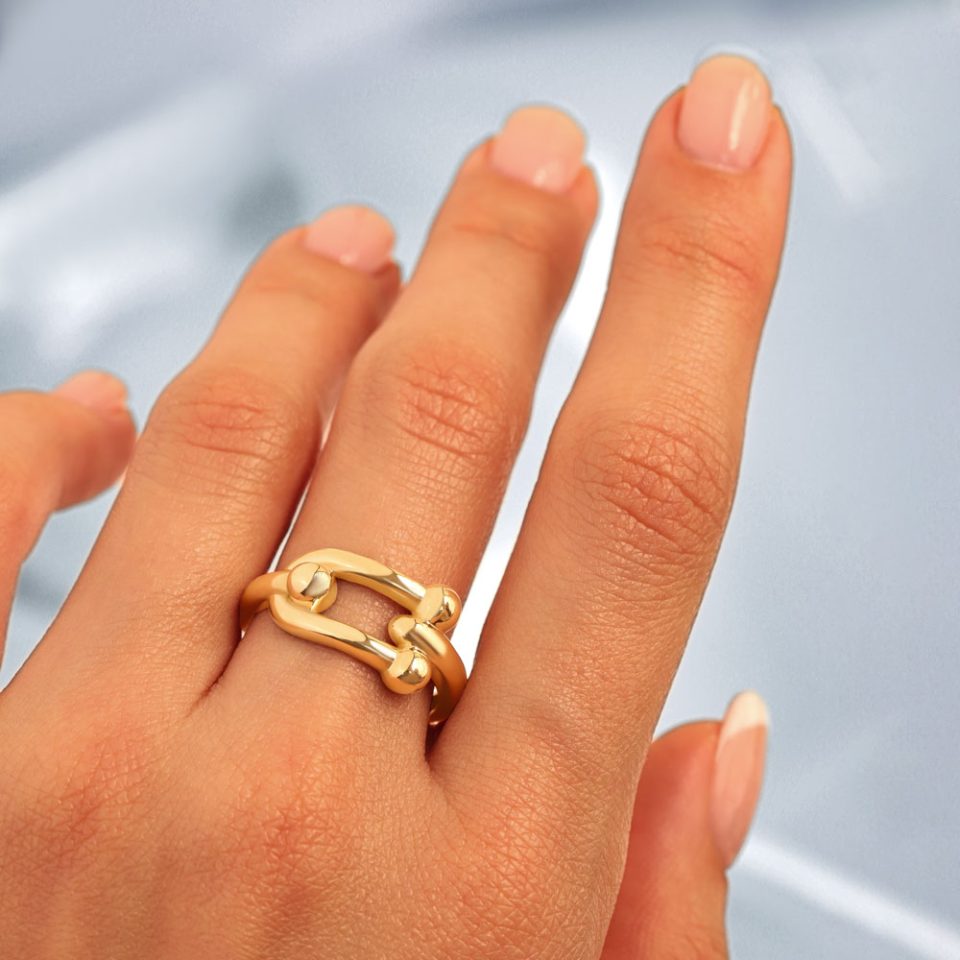 خرید انگشتر طلا تک لینک تیفانی استار