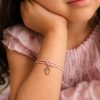 خرید دستبند طلا فرشته صورتی پاستیلی فانتزی