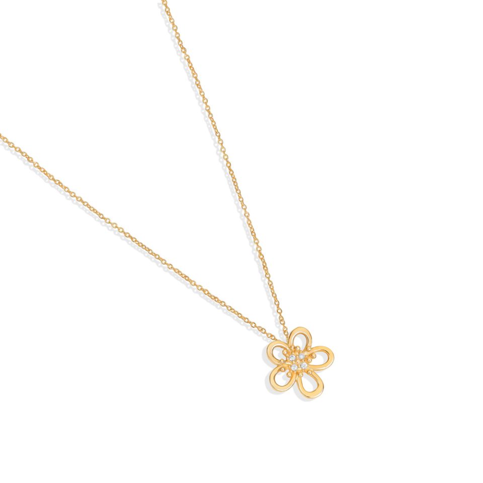 خرید گردنبند طلا شکوفه ونکلیف