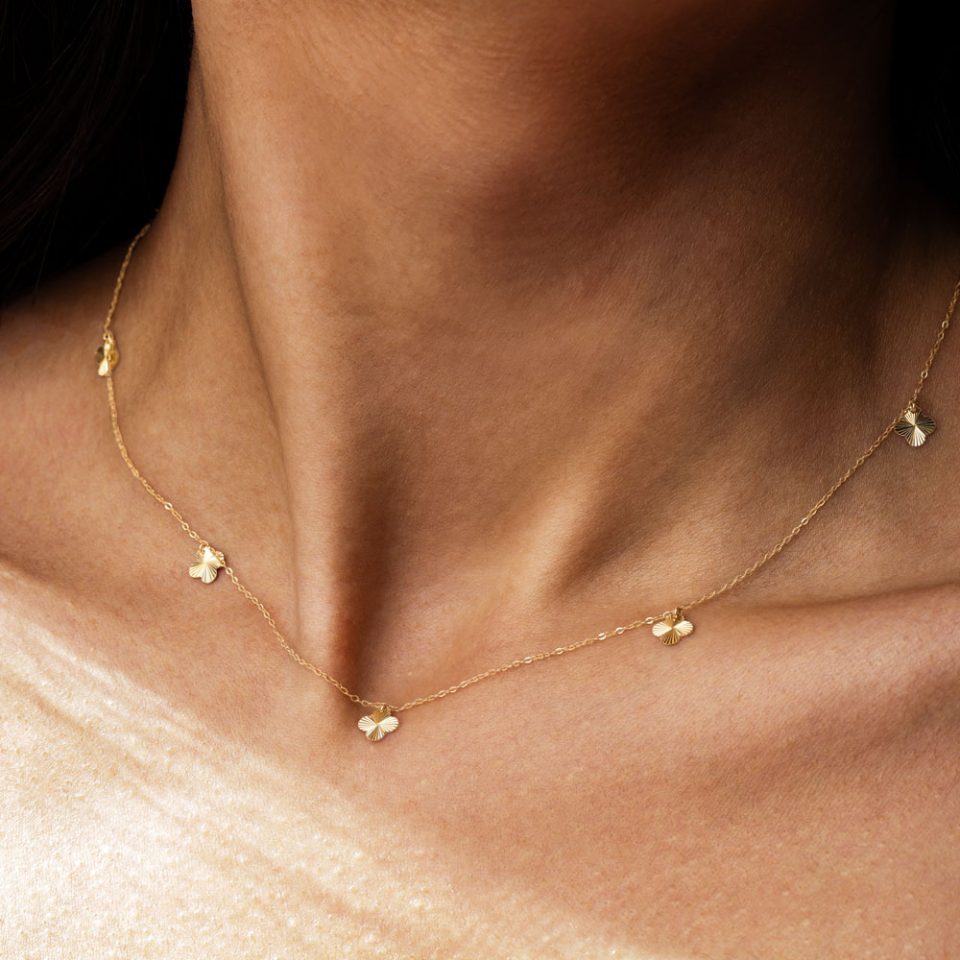 خرید گردنبند طلا آویز ونکلیف مینی 5