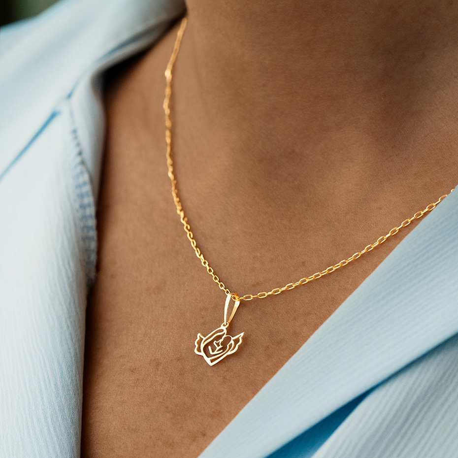 خرید پلاک طلا آغوش مادر