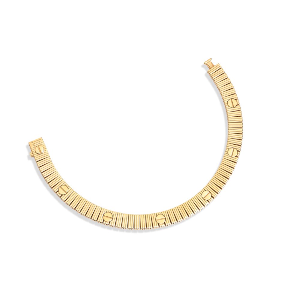 خرید دستبند طلا کارتیه لاو شیاردار