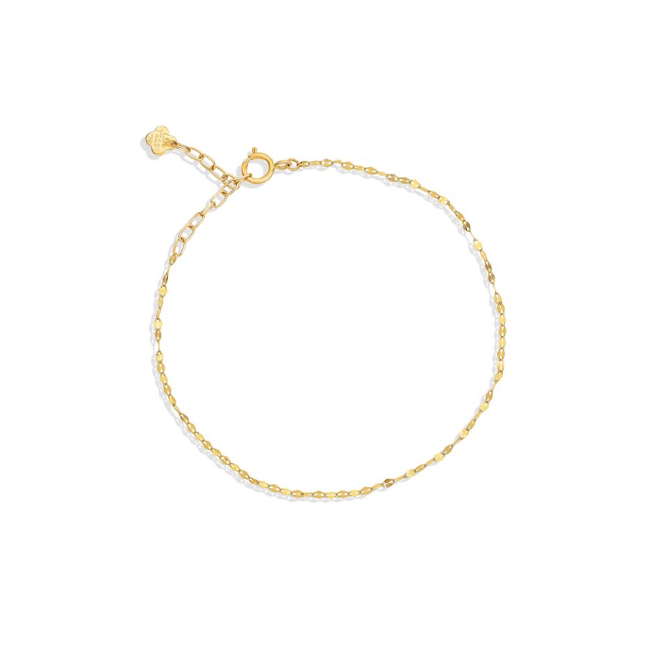 خرید دستبند طلا زنجیر استار ساده