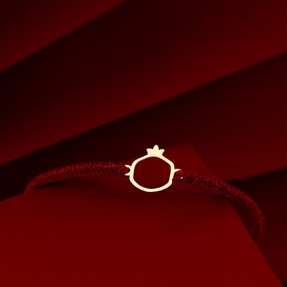 خرید دستبند طلا انار ترمه فانتزی