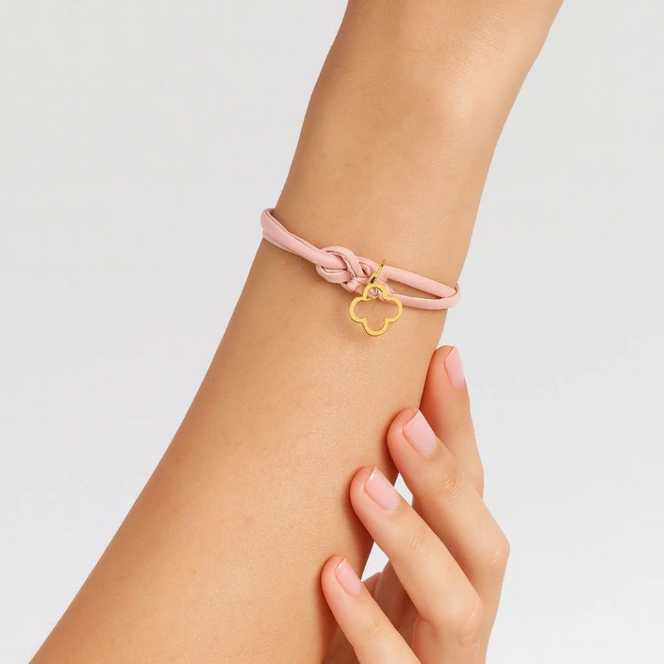 خرید دستبند طلا ونکلیف صورتی پاستیلی کیدز