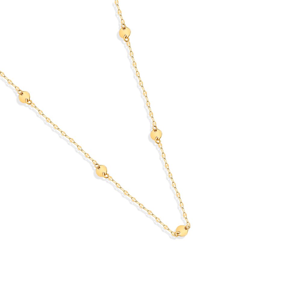 خرید گردنبند طلا زنجیر استار و سکه 5