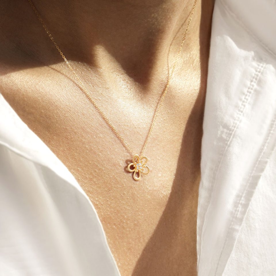 خرید پلاک طلا شکوفه ونکلیف