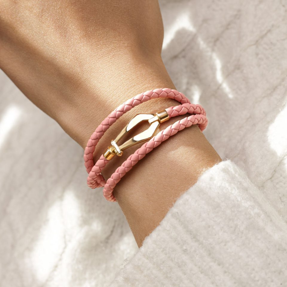 خرید دستبند طلا فرد قفل دار سه لاین زنانه