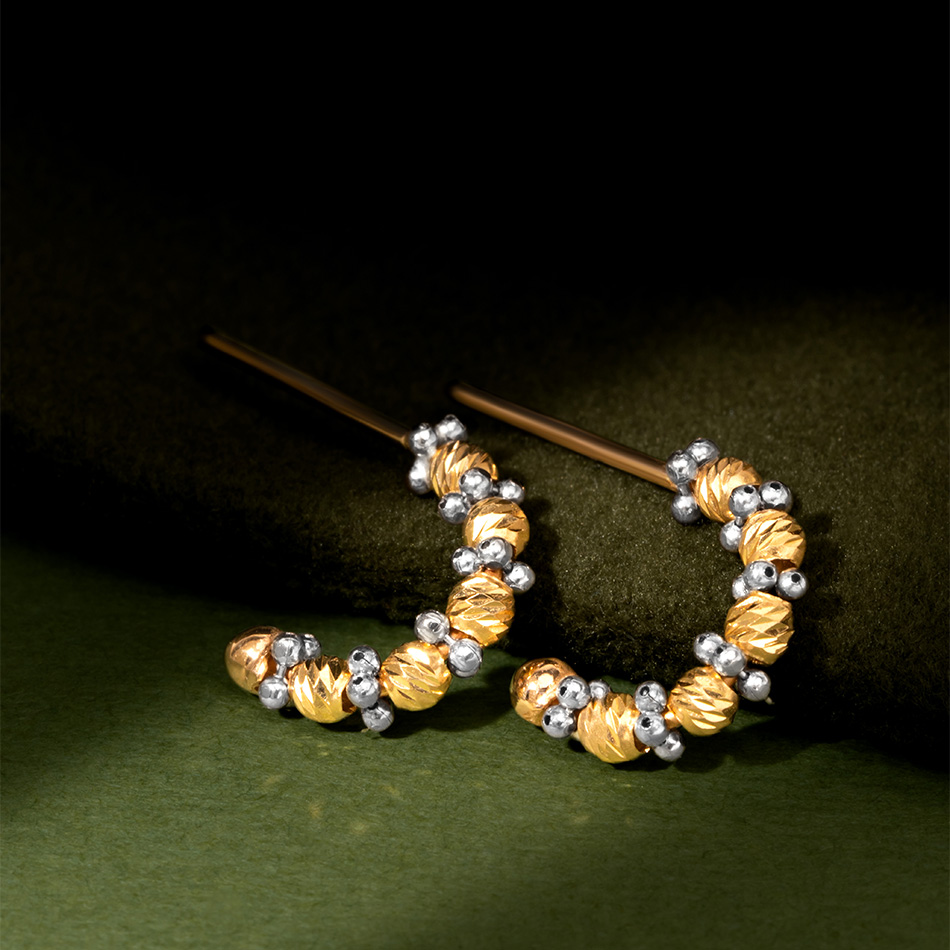 خرید گوشواره طلا البرناردو گلد هلالی