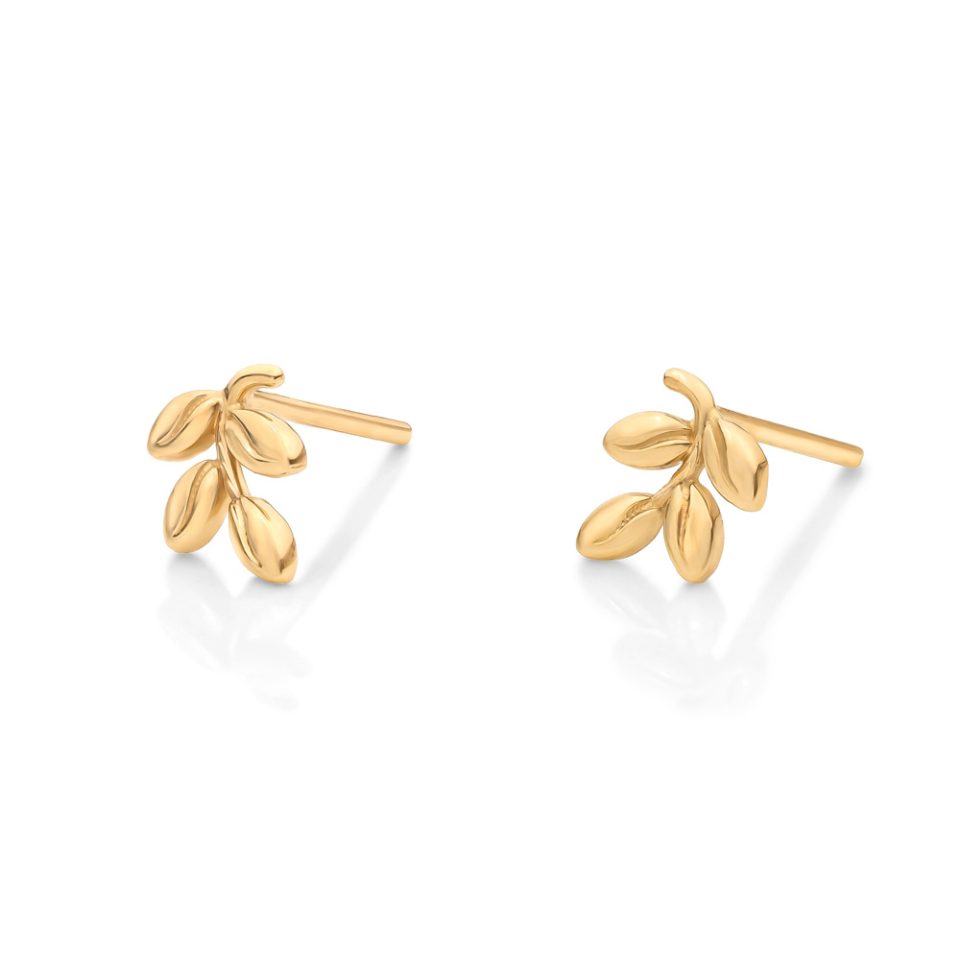 خرید گوشواره طلا شاخه برگ