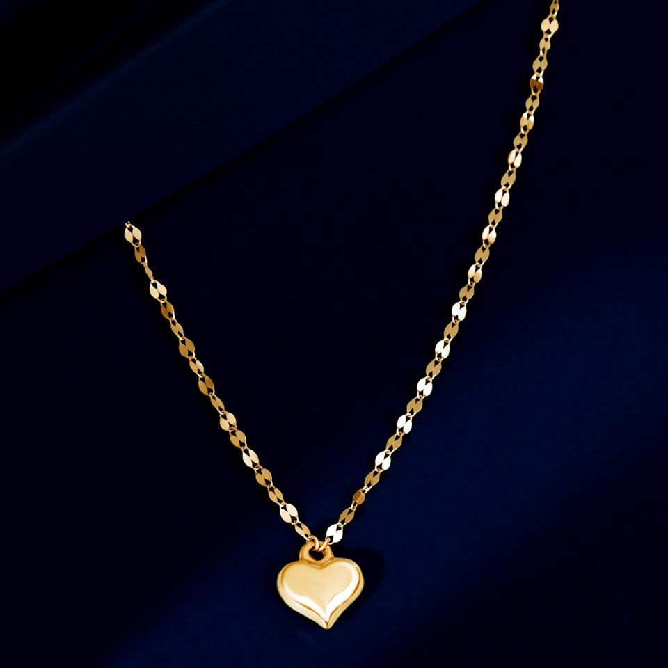 خرید گردنبند طلا زنجیر استار و قلب دامله