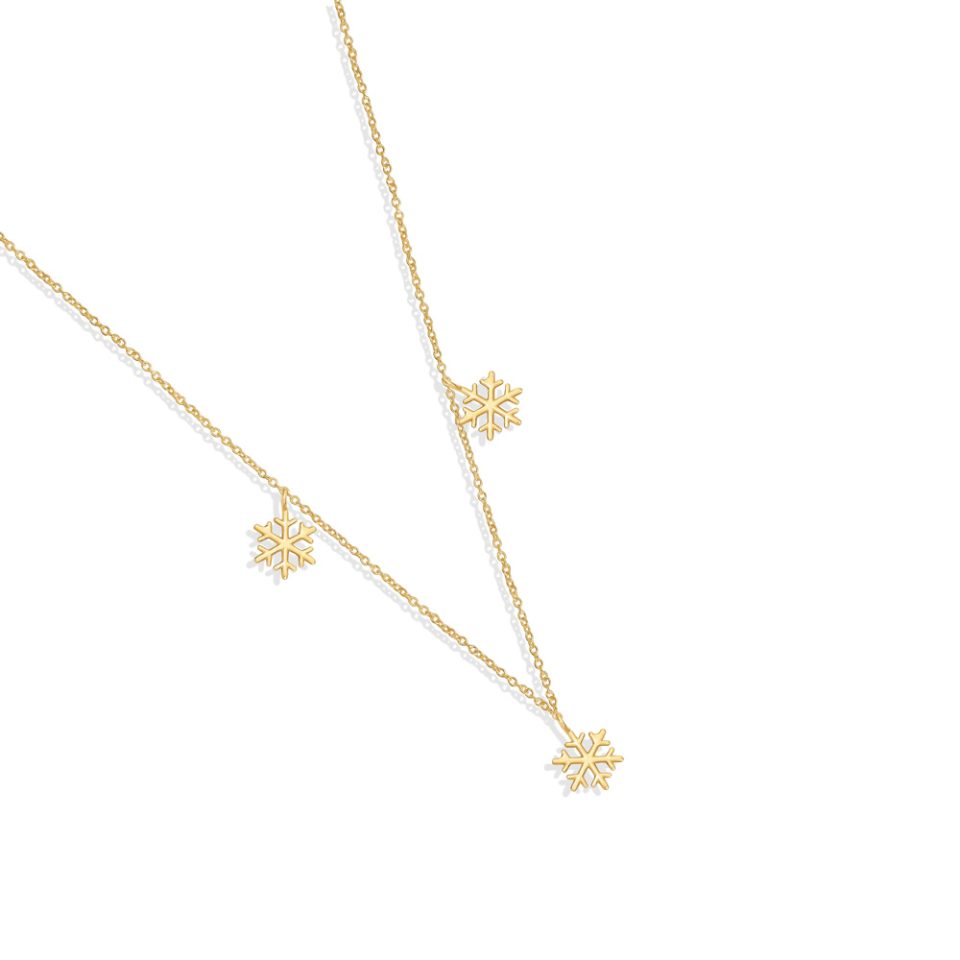 خرید گردنبند طلا برفی 3