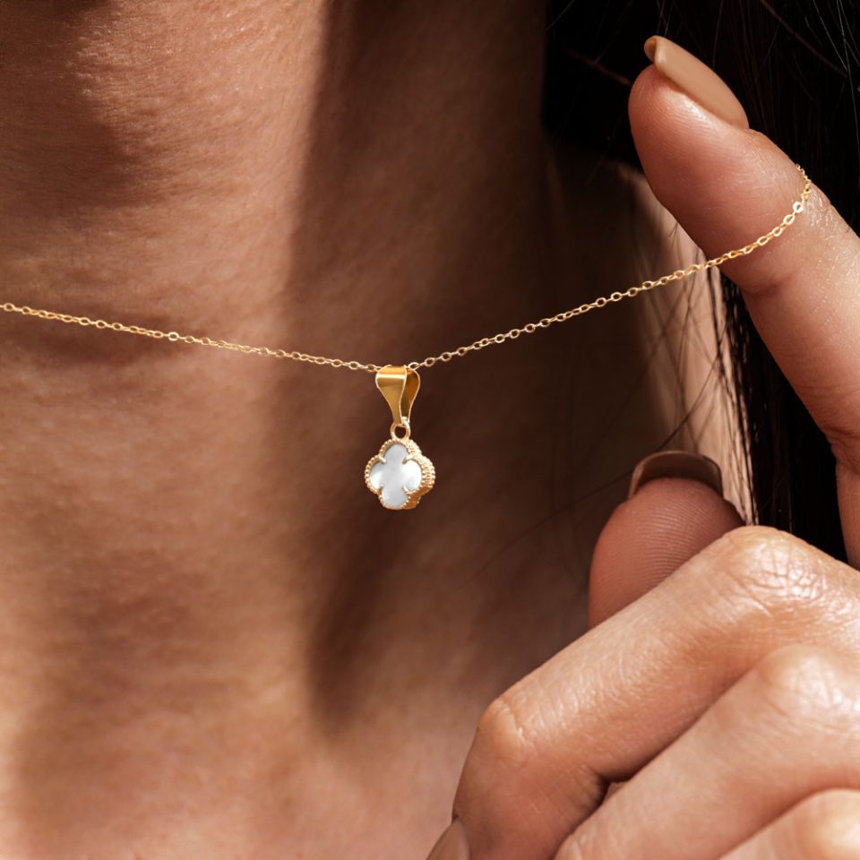 خرید پلاک طلا مینی ونکلیف سفید