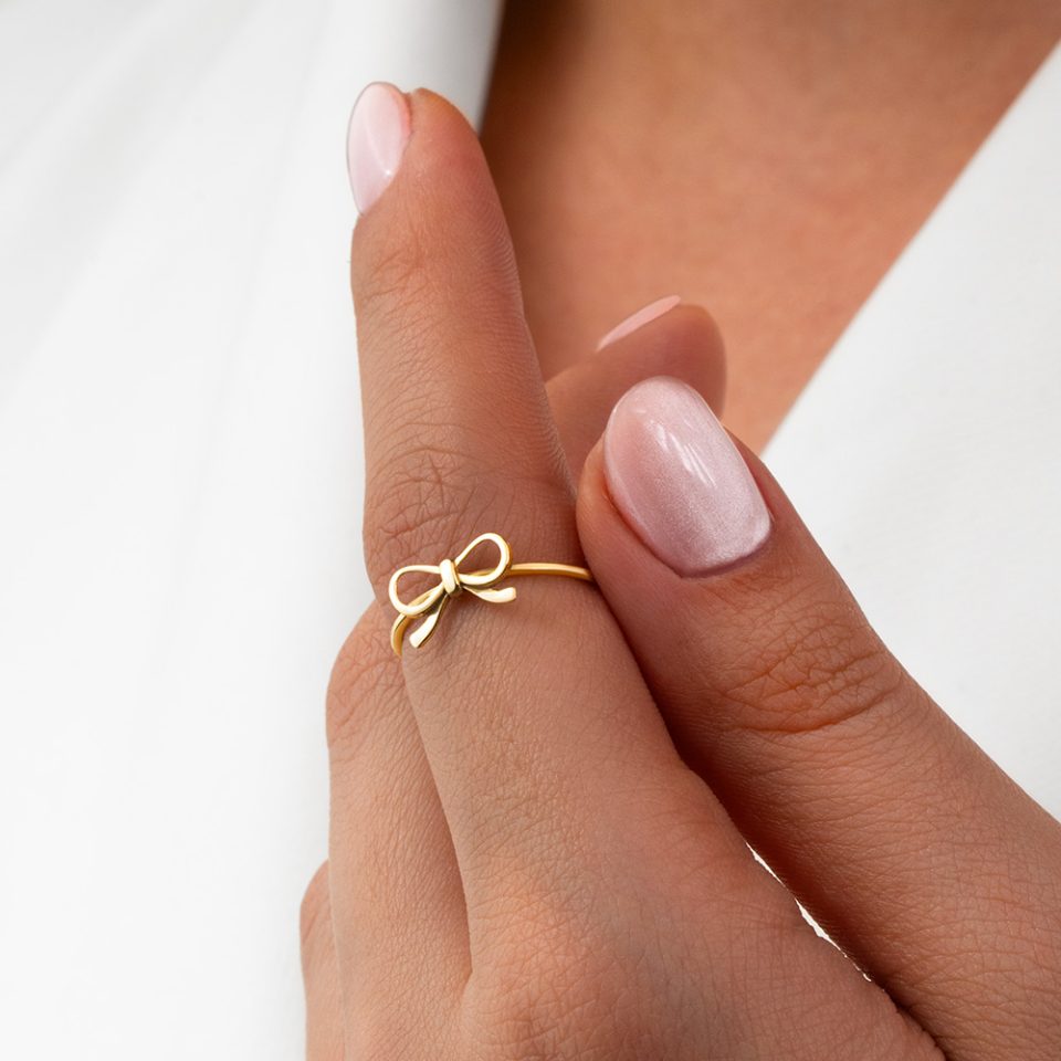 خرید انگشتر طلا پاپیون ریز