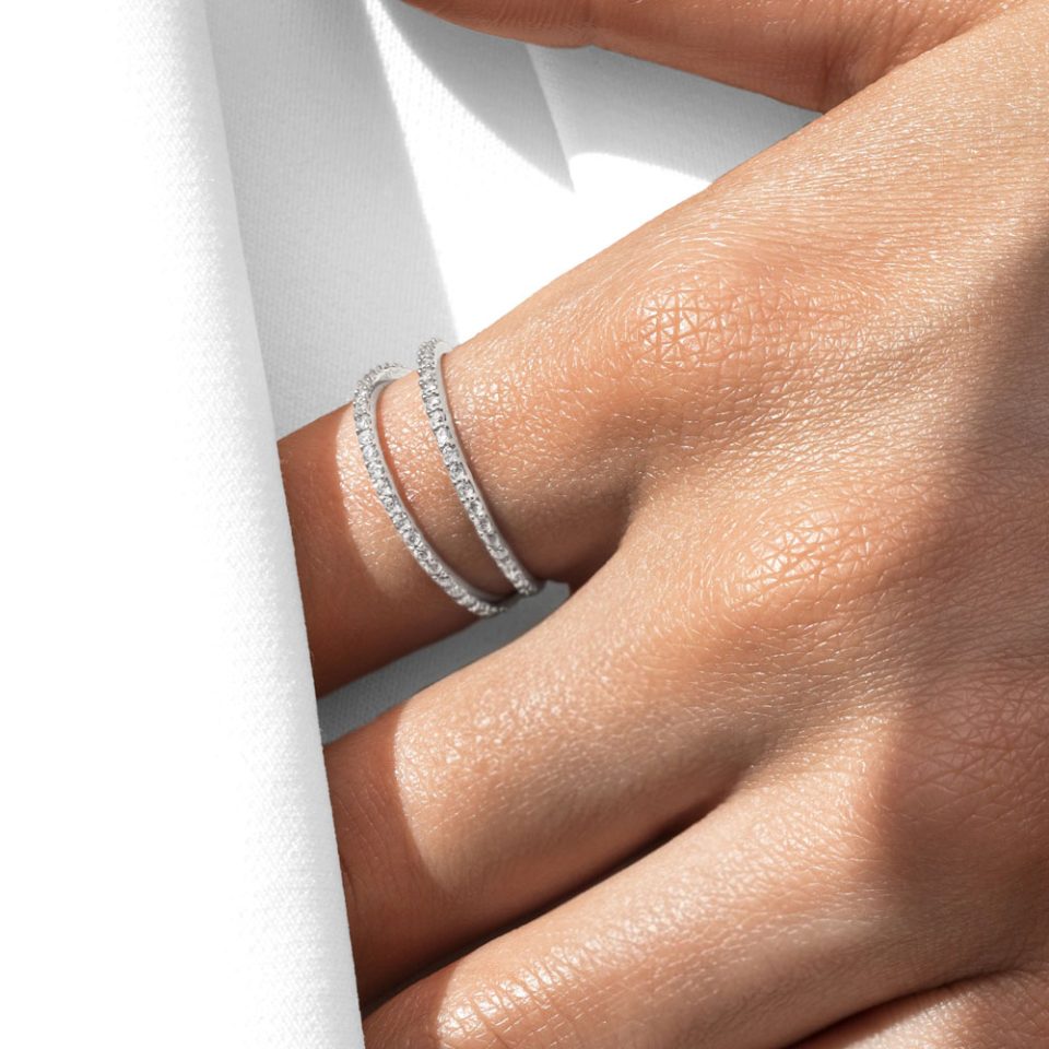 خرید انگشتر طلا نورا سفید