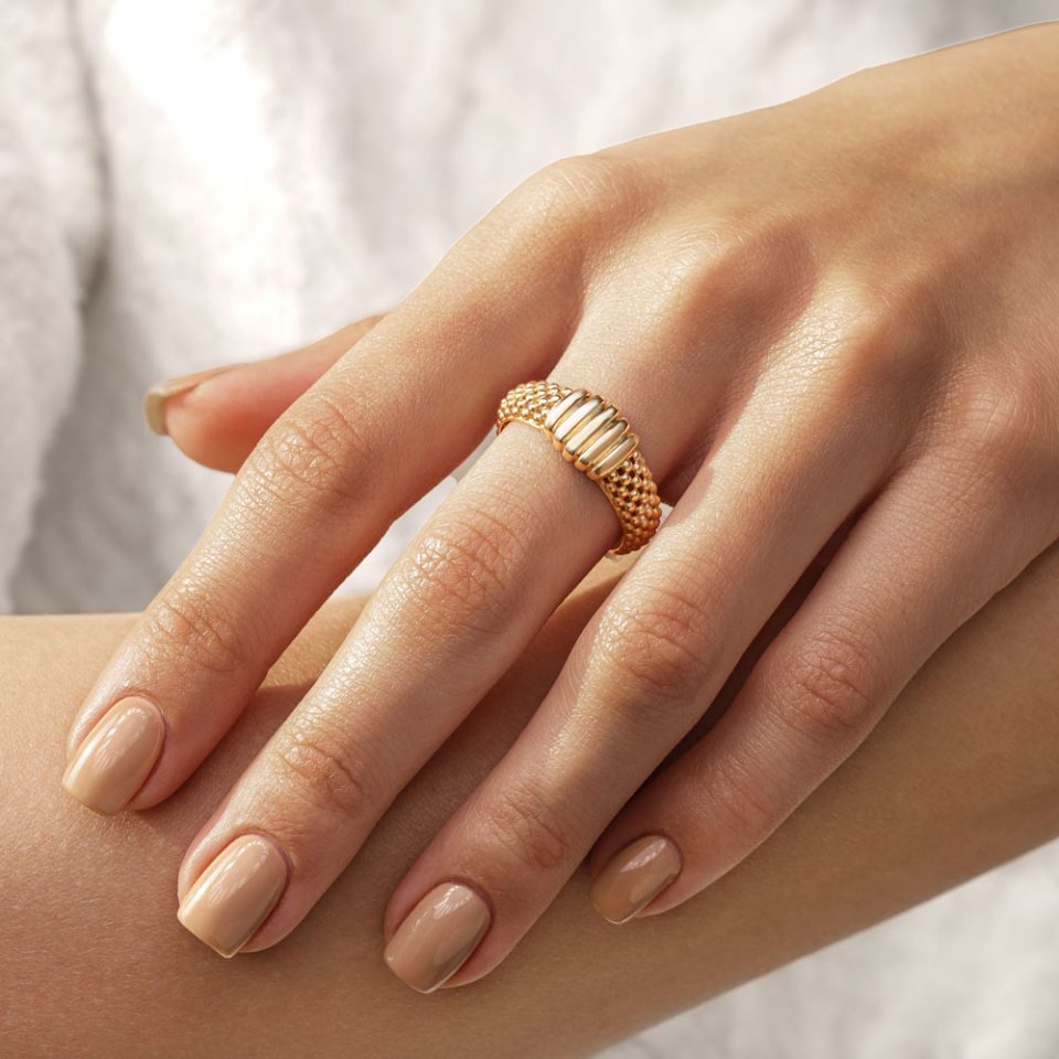 خرید انگشتر طلا جسیکا و گلبرگ