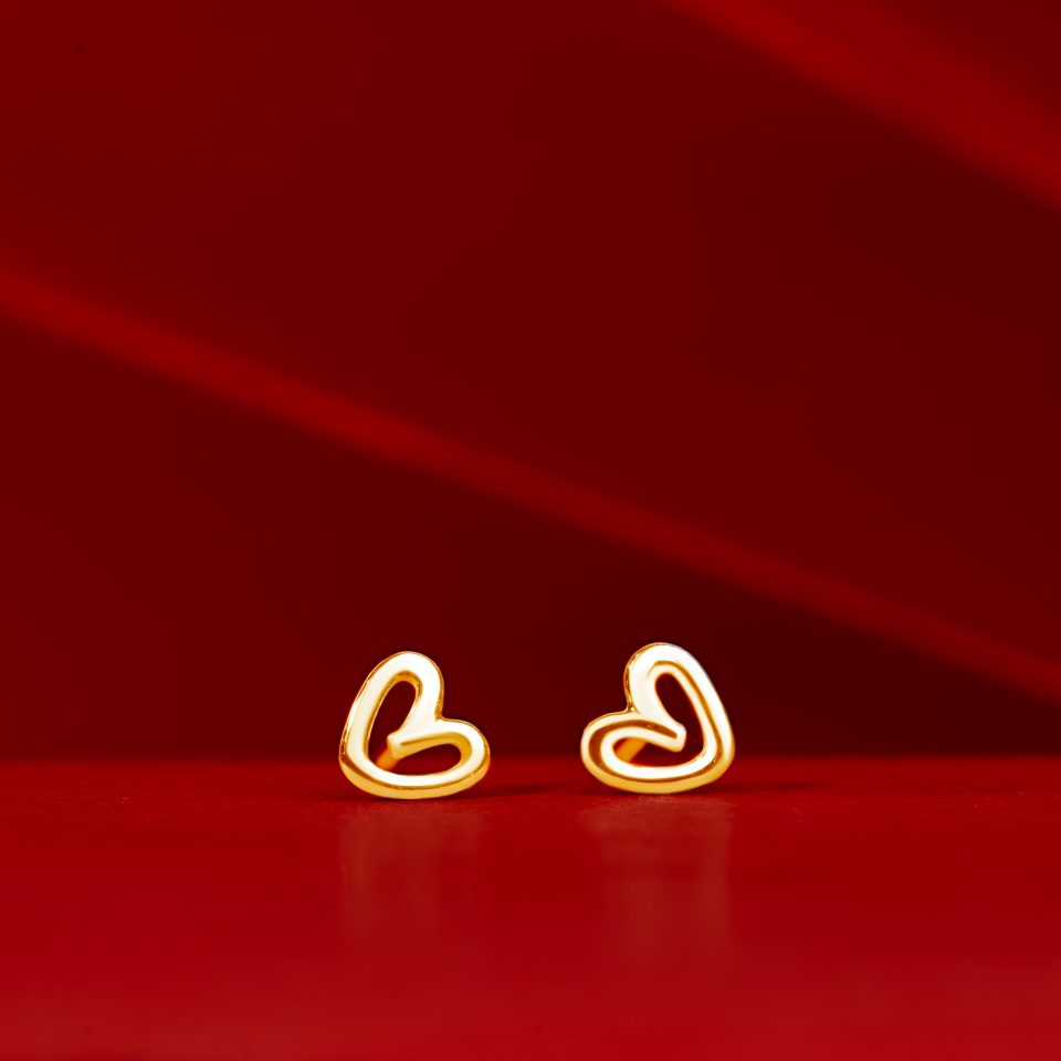 خرید گوشواره طلا قلب آمور