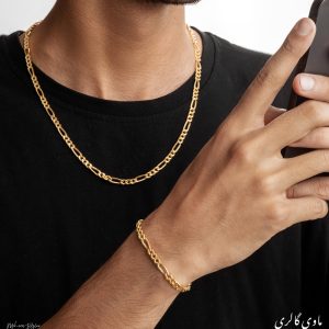 گردنبند طلا فیگارو4 مردانه مدل - ماوی گلد گالری